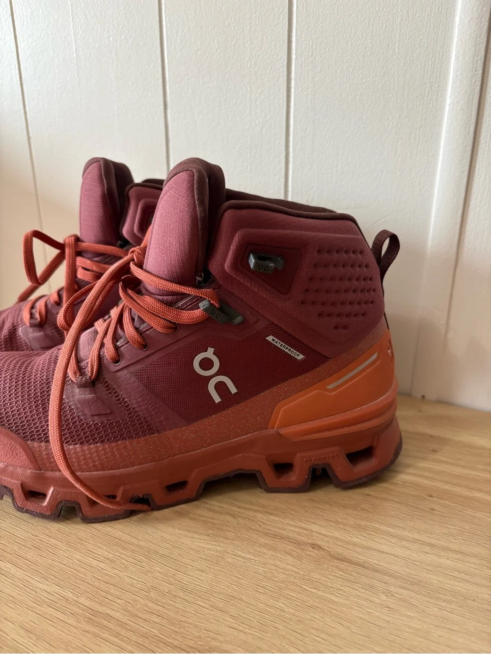 On Cloudrock 2 Waterproof Mid Hiking Boots for Women — Rust